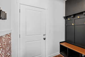 Mudroom with baseboards