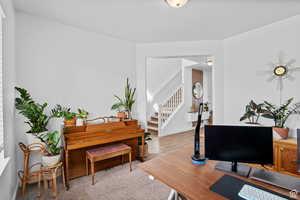 Office space with baseboards