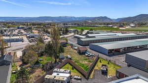 Bird's eye view featuring a mountain view
