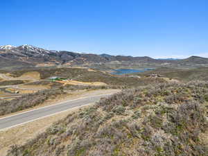 Mountain view with a water view