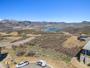 View of mountain feature featuring a water view