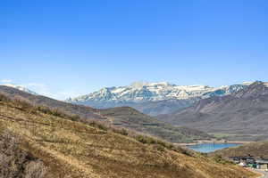 View of mountain feature featuring a water view
