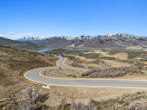 Mountain view with a water view