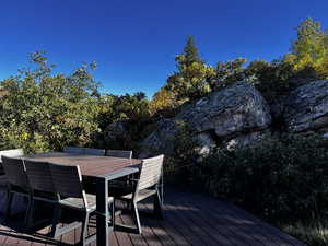 View of wooden terrace