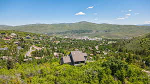 Mountain view with nearby suburban area