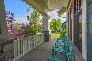 Balcony with a porch