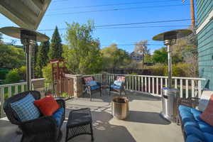 View of patio / terrace with outdoor lounge area and fence