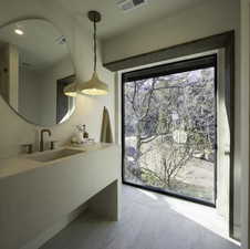 Dining room with visible vents