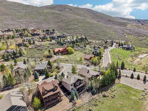 Bird's eye view with a mountain view and a residential view