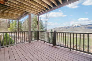 Deck with a mountain view