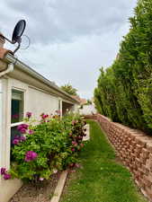 Secluded back yard and covered patio