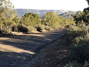 View of road featuring a mountain view