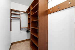 View of walk in closet