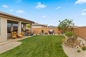 View of yard featuring a patio