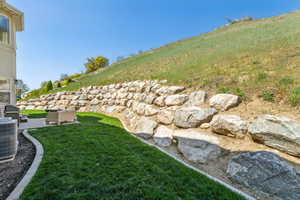 View of yard featuring central AC unit