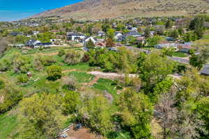 Bird's eye view with a mountain view and a residential view