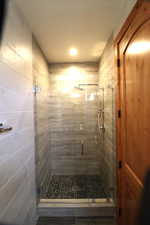 Bathroom featuring a stall shower