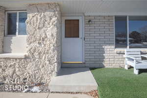 View of exterior entry