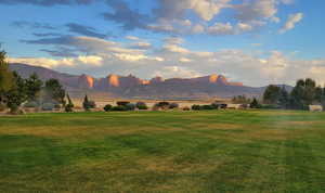Property view of mountains featuring a rural view