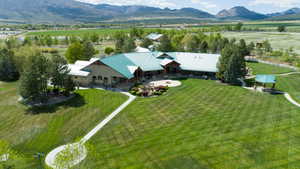 Bird's eye view featuring a mountain view and a rural view