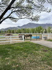 View of mountain feature featuring a rural view