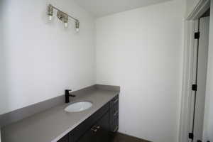 Bathroom featuring vanity