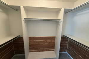 View of walk in closet