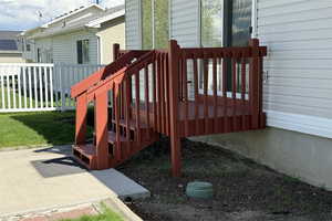 Wooden terrace with fence