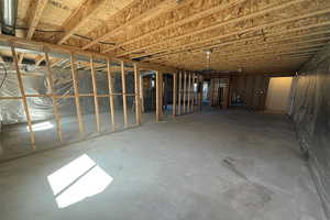View of unfinished below grade area