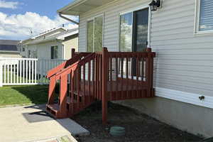 Wooden terrace with fence
