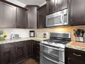 Kitchen with stainless appliances