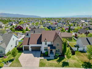 Drone photo of front of home