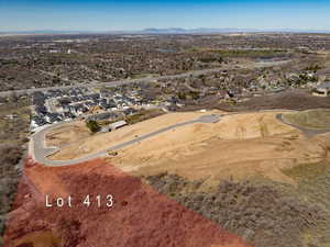 Aerial view with a mountain view and a residential view
