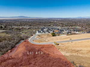 Bird's eye view with a mountain view and a residential view