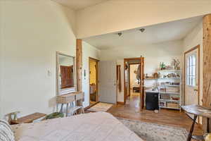 Bedroom featuring wood finished floors