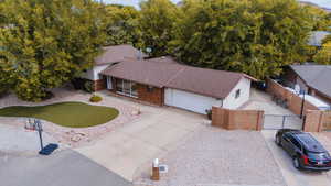 Birds eye view of property