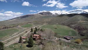 Mountain view featuring a rural view