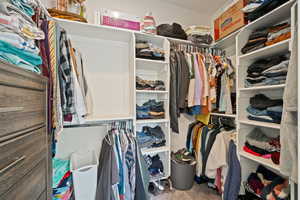 View of walk in closet