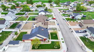 Aerial view of residential area