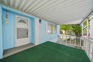View of patio / terrace with a porch