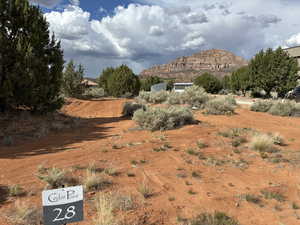 View of yard featuring a mountain view