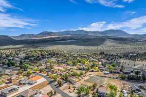 Bird's eye view with a mountain view and a residential view