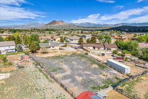 Aerial view with a residential view and a mountain view