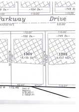 Map showing property parcels