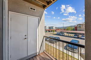 Balcony with visible vents