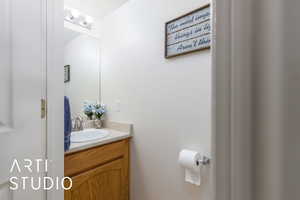 Bathroom featuring vanity