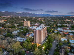 View of urban area with mountains
