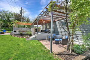 Exterior space featuring a pergola and a patio area
