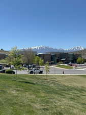 View of yard with a mountain view