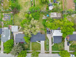 Aerial view of residential area